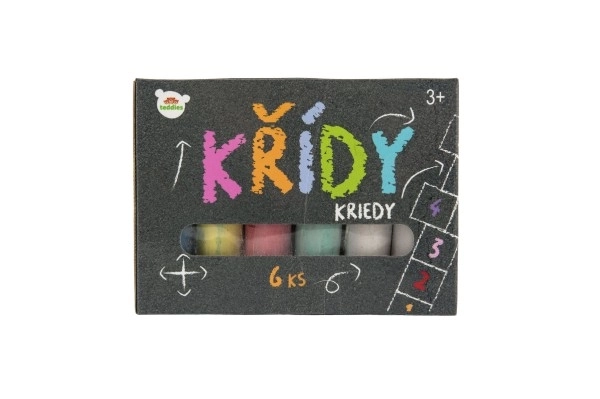 Kolorowe kredy chodnikowe - 6 sztuk