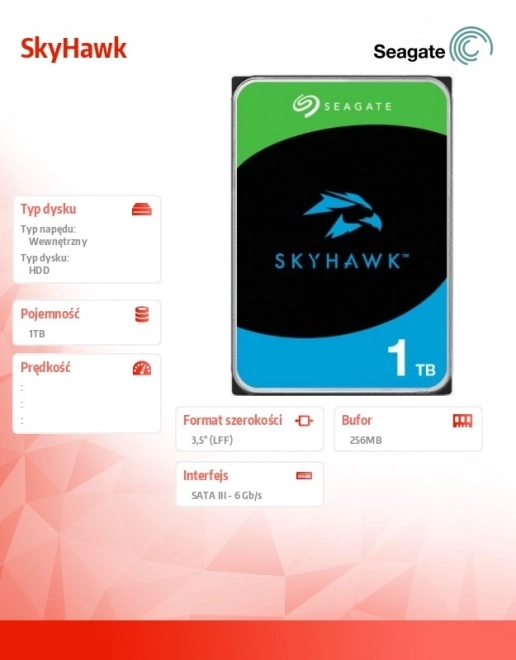 Dysk twardy 3,5 cala SkyHawk 1TB