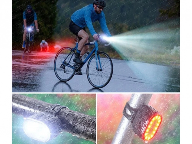 Ładowalne światła rowerowe LED z USB