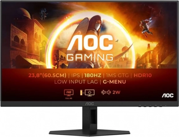 AOC monitor gamingowy 23,8" IPS 180 Hz z głośnikami, 2× HDMI i DisplayPort