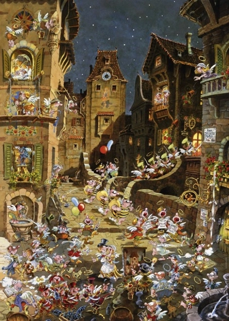 Puzzle 1000 elementów - Romantyczne miasto, noc