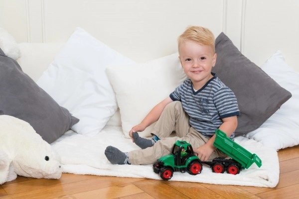 Auto Truckies traktor z przyczepą plastikowy 32cm z figurką w pudełku 24m+