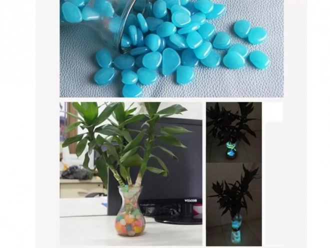 Fluorescencyjne świecące kamienie do ogrodu i domu