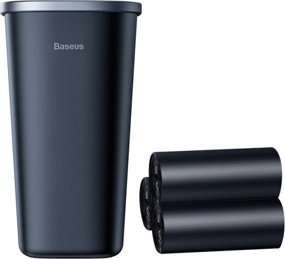 Baseus kosz do auta z woreczkami, 800 ml, czarny