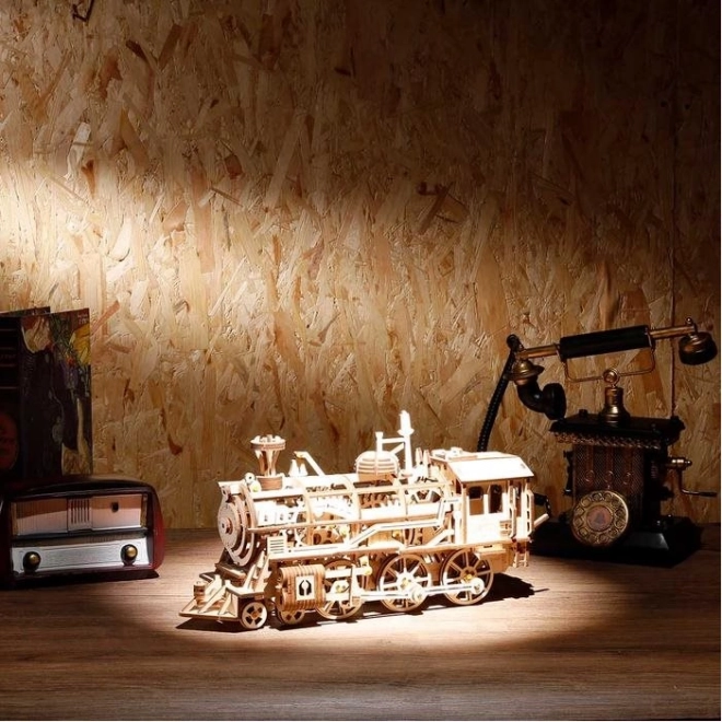 Rokr 3D drewniane puzzle lokomotywa 350 elementów
