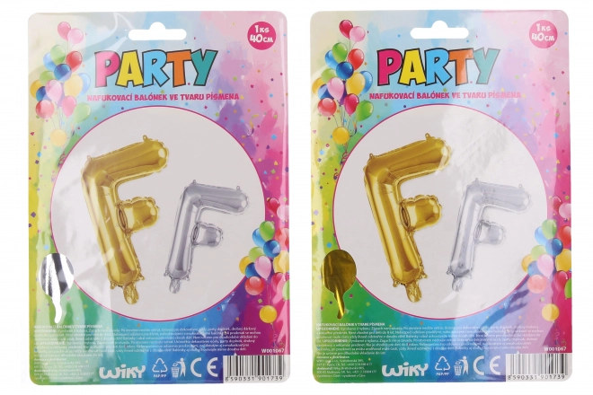 Balon pompowany litera 'F'