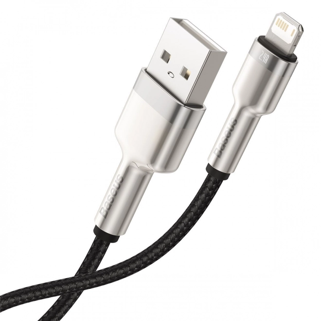 USB kabel do Lightning Baseus Cafule, 2,4A, 1m (czarny)
