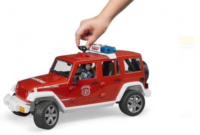 Bruder Czerwony JEEP WRANGLER Straż Pożarna z figurką i akcesoriami