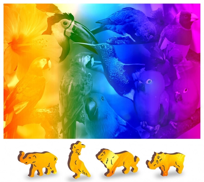Drewniane puzzle Ptasie królestwo
