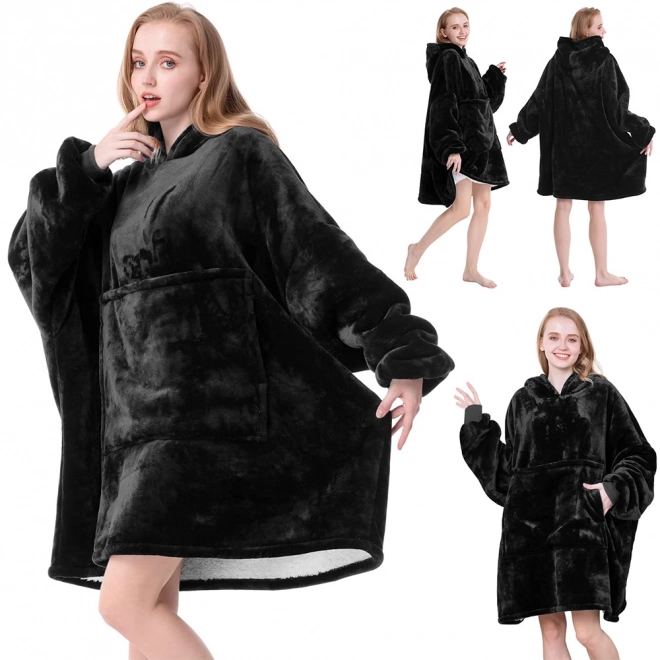 Ciepła bluza oversize koc z grubego polaru