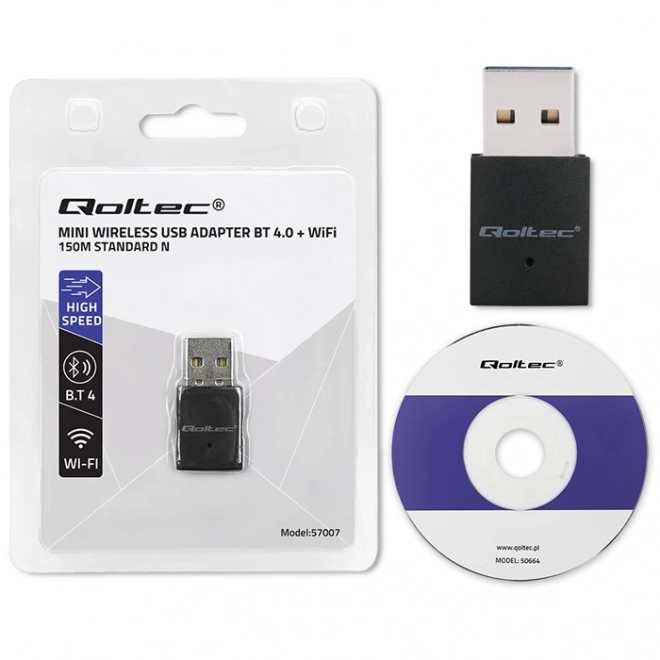 Bezprzewodowy mini adapter Wi-Fi i Bluetooth 4.0 USB
