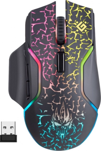 bezprzewodowa mysz gamingowa Defender Oneshot z podświetleniem RGB 3200 DPI
