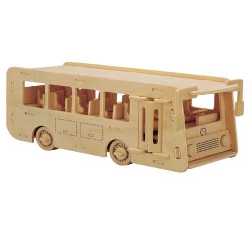 Drewniane 3D puzzle autobus
