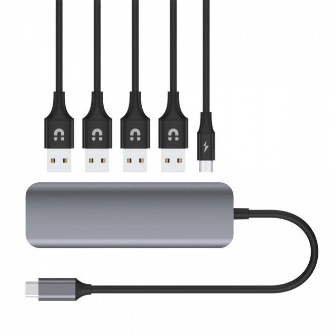 Rozdzielacz USB 4x USB 3.1 Gen1 z zasilaniem mikroUSB