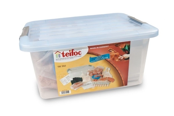 Zestaw Budowlany Teifoc Szkolny 320 szt. w plastikowym pudełku z uchwytami 39x19x29cm