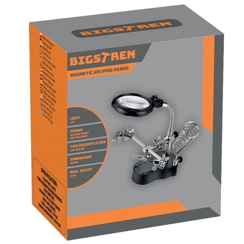 Trzecia ręka z lupą i oświetleniem LED