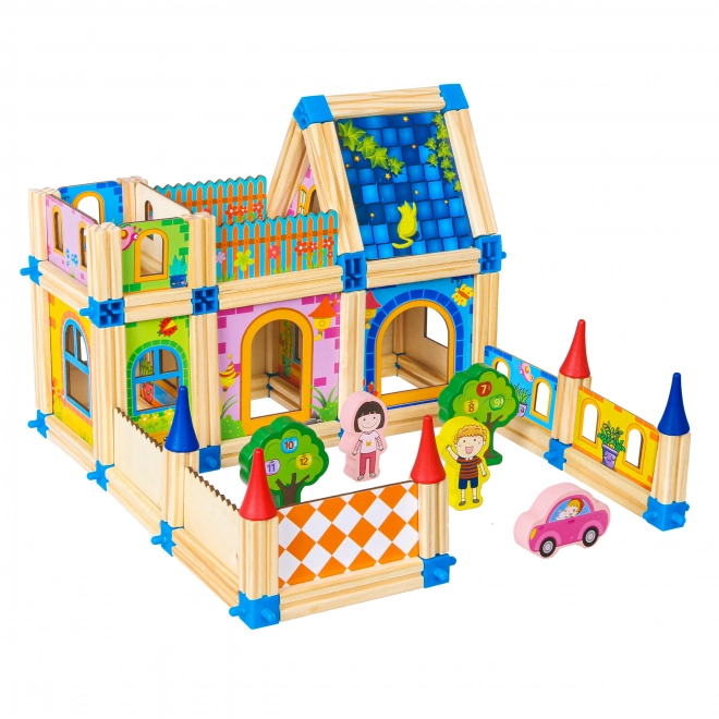 Drewniane klocki budowlane 6 w 1