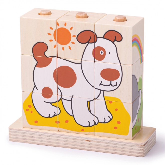 Bigjigs Baby Klocki do układania zwierząt