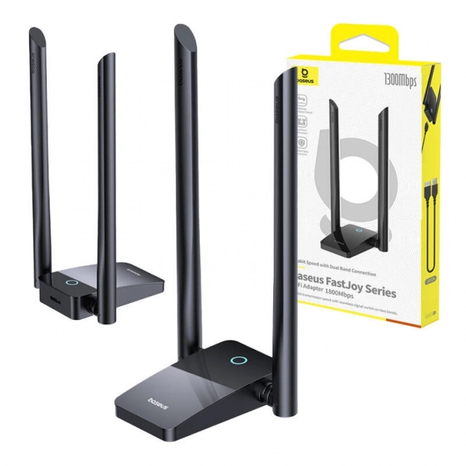 Adapter WiFi Baseus FastJoy 1800 Mbps czarny