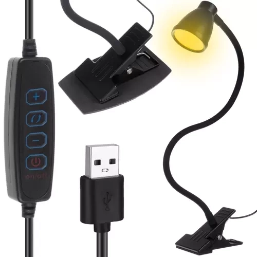 Lampa stołowa z klipsem czarna Izoxis