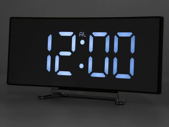 Elegancki cyfrowy budzik z termometrem i wyświetlaczem LED