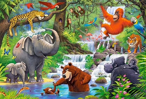 Puzzle Zwierzęta z Dżungli Maxi