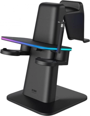 RGB stojak ładujący do META QUEST 3/QUEST 2/QUEST PRO od Kiwi Design – czarny