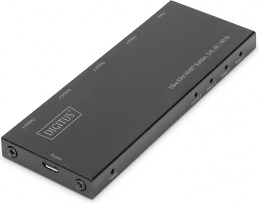 Ultracienki rozdzielacz HDMI 1×4 4K 60 Hz z HDR – DIGITUS