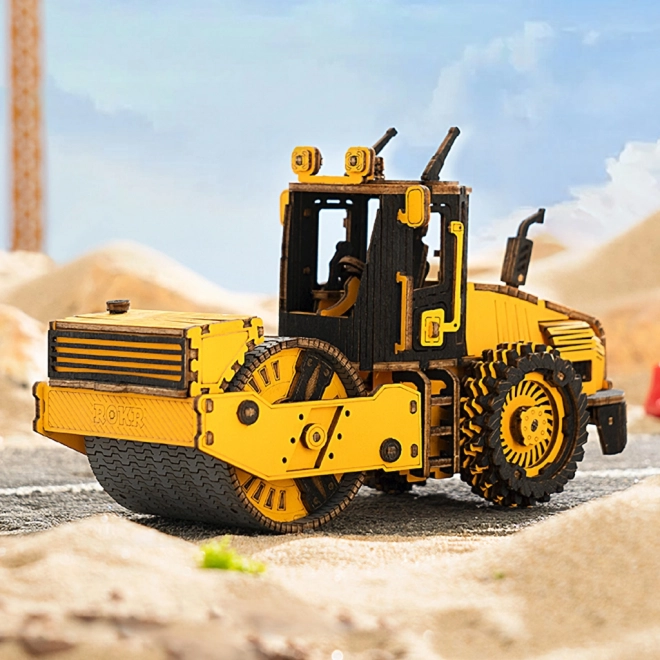 RoboTime drewniane 3D puzzle - Walec drogowy