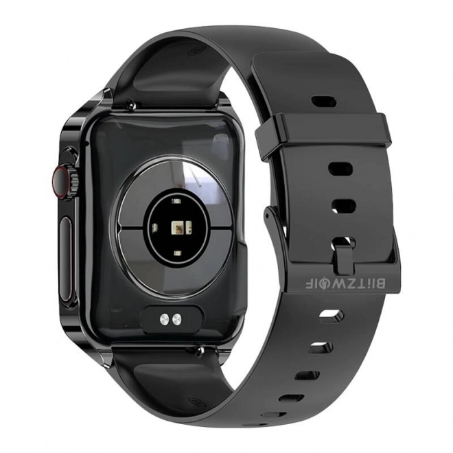 Smartwatch BlitzWolf z czarnym silikonowym paskiem