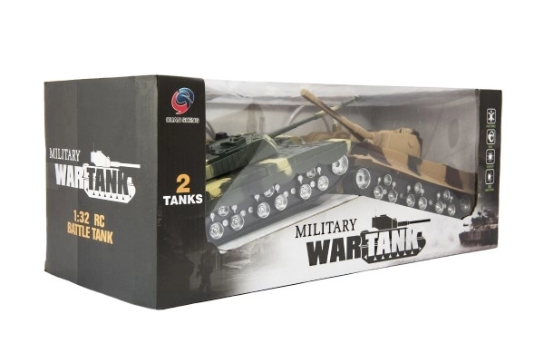 Dwa czołgi RC 1:32 z efektami