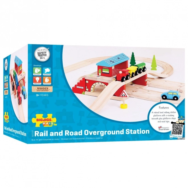 Bigjigs Rail Stacja Nad Drogą