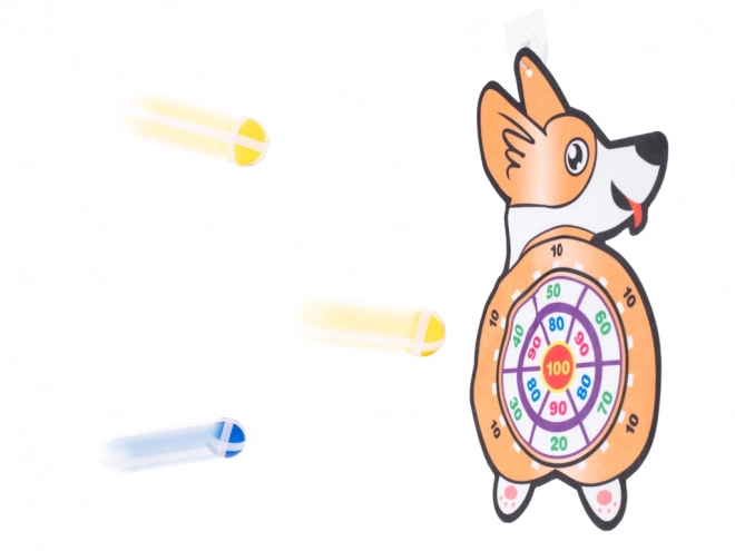 Dziecięca gra Corgi tarcza z suchymi piłeczkami