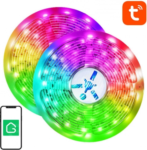 inteligentna Wi‑Fi RGB pasek LED NiteBird SL3 2×5 m z obsługą Tuya