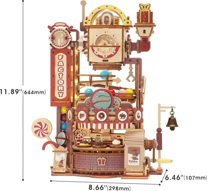 RoboTime 3D układanka kulkowa fabryka czekolady