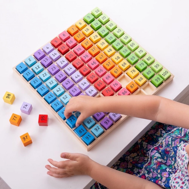 Edukacyjna zabawka Bigjigs Toys – Drewniane cyfry w pojemniku