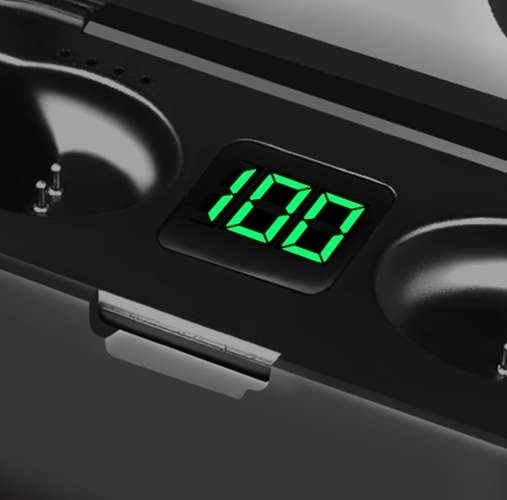Słuchawki bezprzewodowe Bluetooth - czarne + powerbanka
