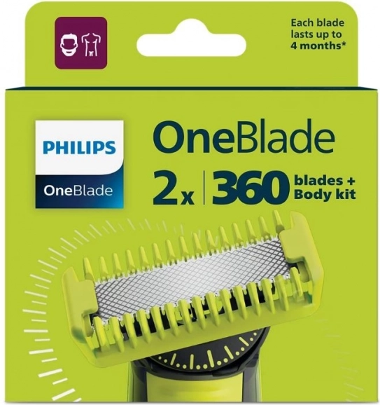 Philips OneBlade 360 Ostrza Wymienne z Zestawem do Ciała