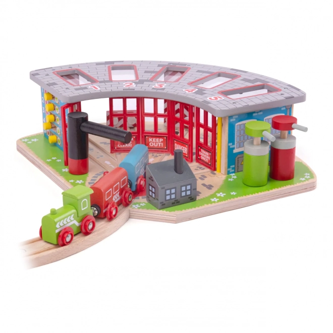 Bigjigs Rail Ekskluzywne depo dla 5 pociągów