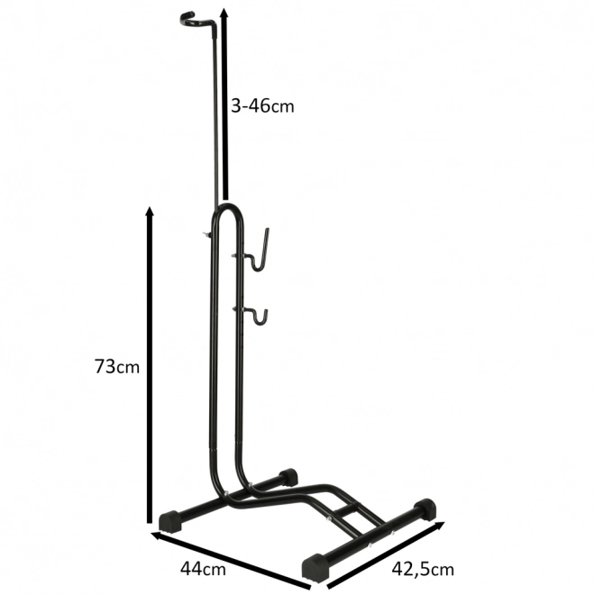 Metalowy stojak na rower w kolorze czarnym