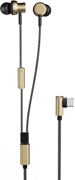 przewodowe słuchawki HiFuture Hi5 z USB‑C (złote)