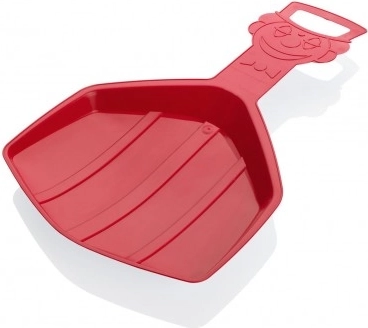Dziecięca ślizgawka śnieżna Klaun plastikowa łopata do zjeżdżania – Czerwony