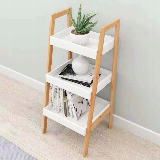 Biblioteczka z 3 półkami bambusowy stelaż ModernHome
