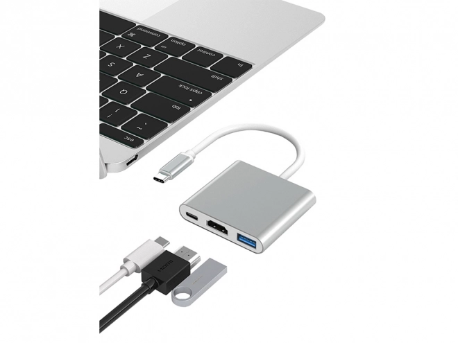 Adapter 3w1 USB-C HDMI 4K