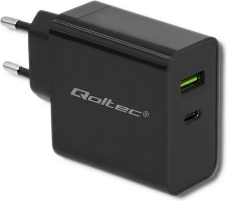 Ładowarka sieciowa 45 W z USB‑C Power Delivery i USB, czarna