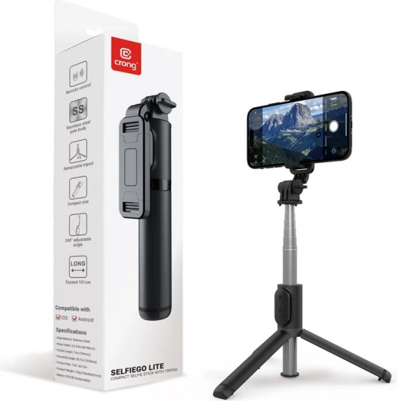 SelfieGo lekki statyw Bluetooth z kijem do selfie