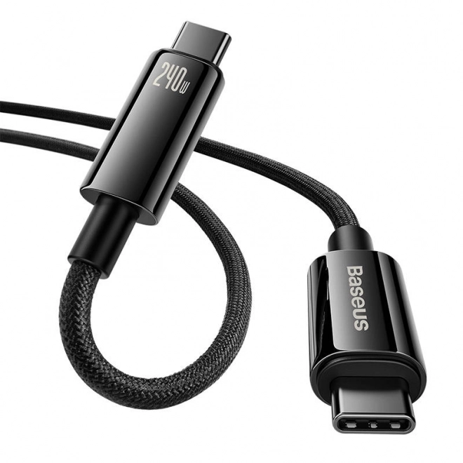 Kabel USB-C na USB-C Baseus Tungsten Gold 240W 1 m (czarny)