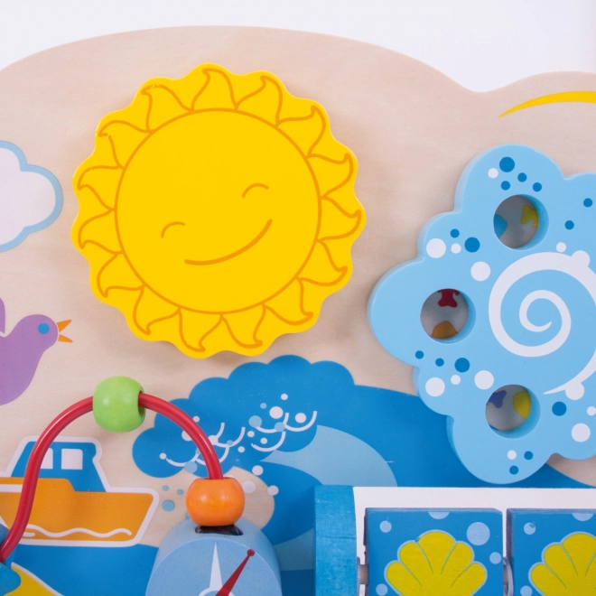 Bigjigs Baby Drewniana motorowa deska morze