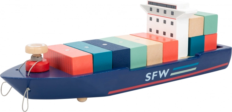 Kontenerowiec z holownikami