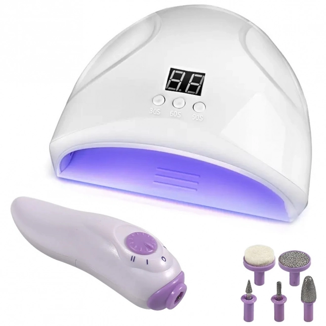 Profesjonalny zestaw hybrydowy lampa UV LED i frezarka 12W